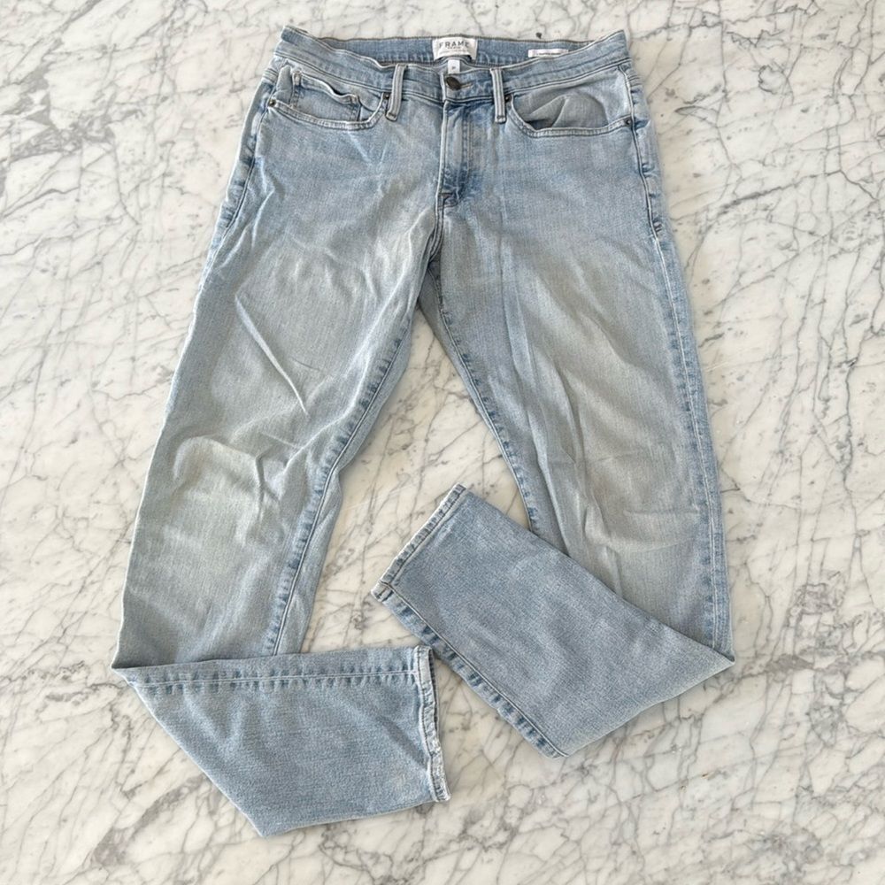 Frame Women's Denim L'Homme Skinny Jeans Light Wash Size‎ 31
